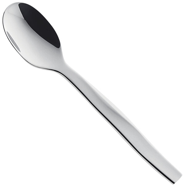 A RAK Porcelain Nabur 18/10 stainless steel teaspoon with a black handle and silver spoon.