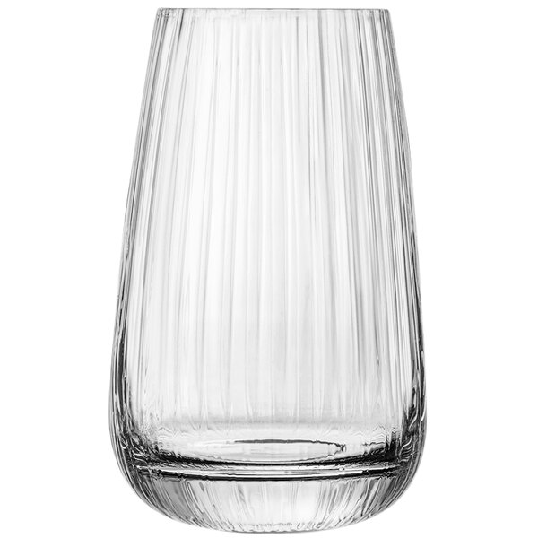 A Luigi Bormioli clear cocktail glass with a straight edge.
