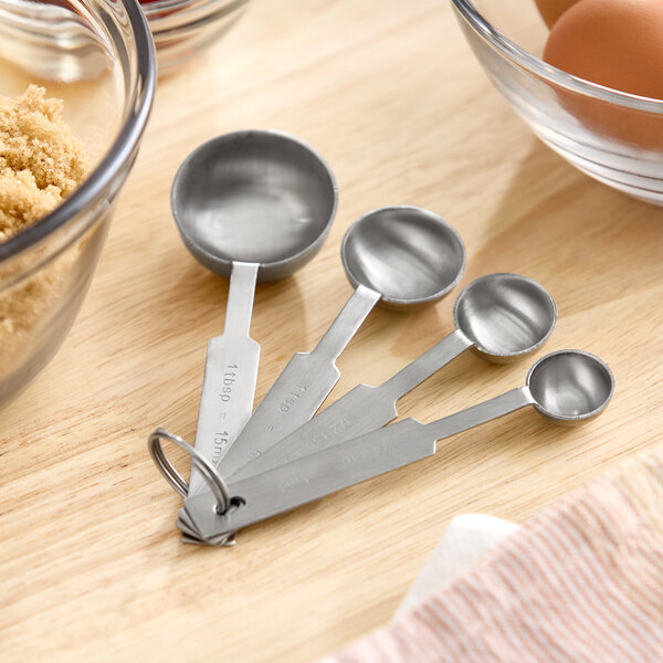 Choice 4-Piece Stainless Steel Deluxe Measuring Spoon Set