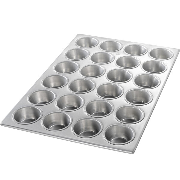 Chicago Metallic 46525 24 Cup 3.8 oz. Glazed Aluminum Muffin Pan - 14 1/8  x 20 3/4