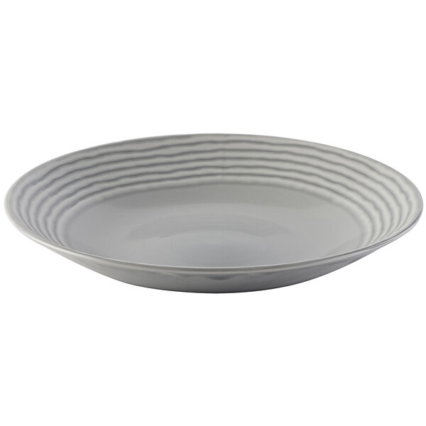 Dudson Harvest Norse 10" Grey Embossed Deep Coupe China Plate by Arc Cardinal - 12/Case