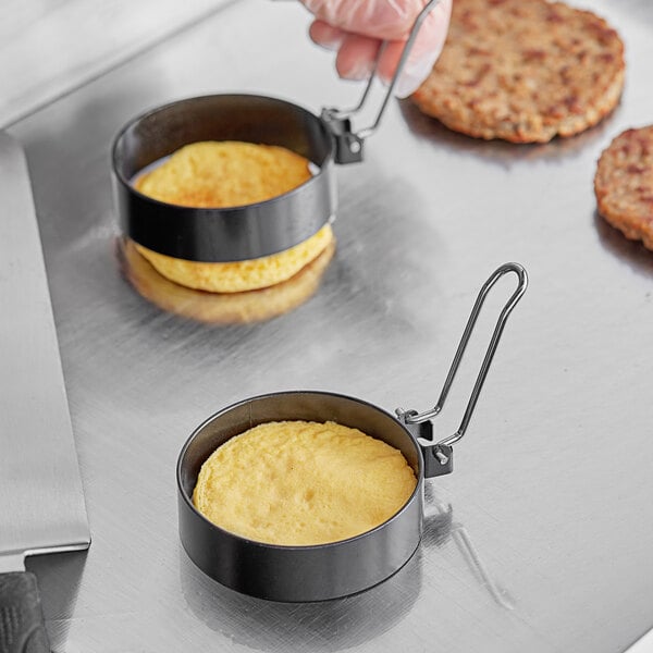 Choice 3 Non-Stick Egg Ring with Foldable Handle - 2/Pack