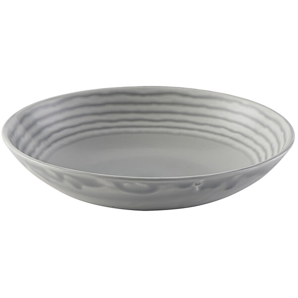 Dudson Harvest Norse 40 oz. Grey Embossed Coupe China Bowl by Arc Cardinal - 12/Case