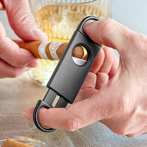 Franmara Nipper Black Cigar Cutter with Stainless Steel Blade 821001