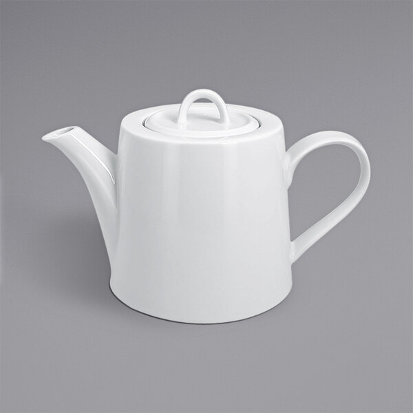 A RAK Porcelain white teapot with lid.