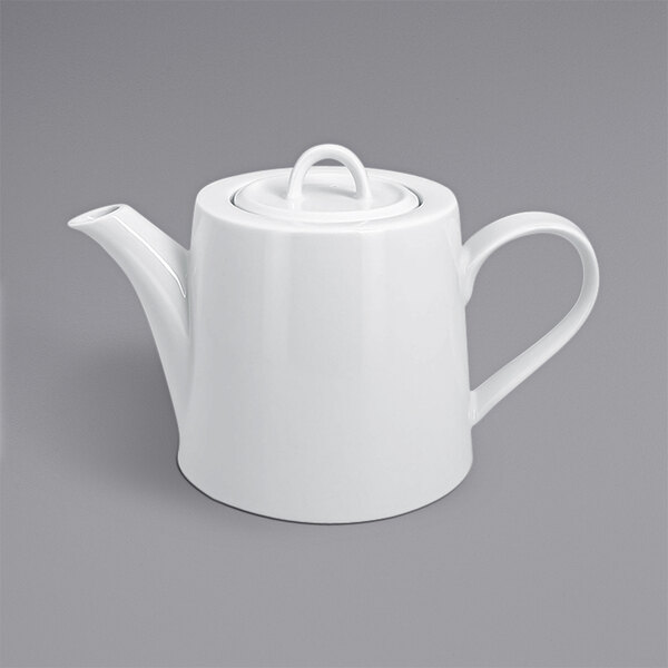 RAK Porcelain Access 27.05 oz. Porcelain Teapot with Lid - 4/Case