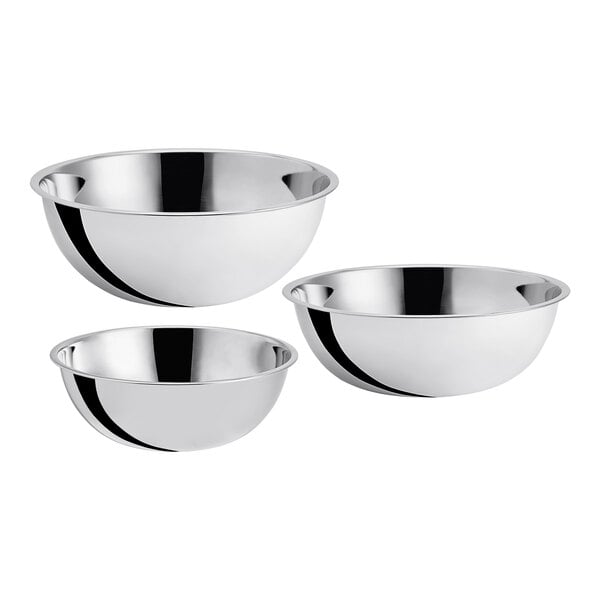 Choice Heavy Weight Stainless Steel Mixing Bowl Set - 3/Set