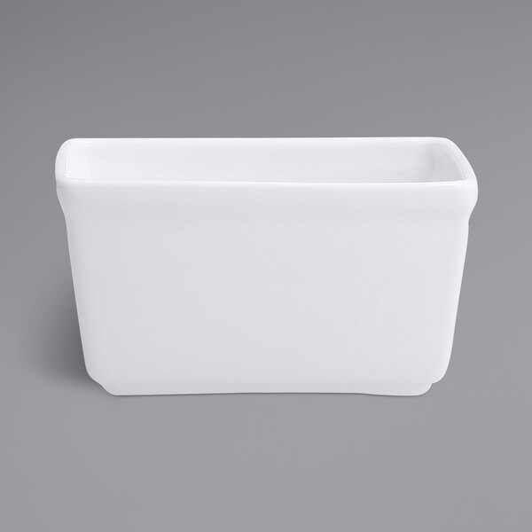 Fortessa 3 3/4" x 2 3/4" White Porcelain Rectangular Sugar Packet