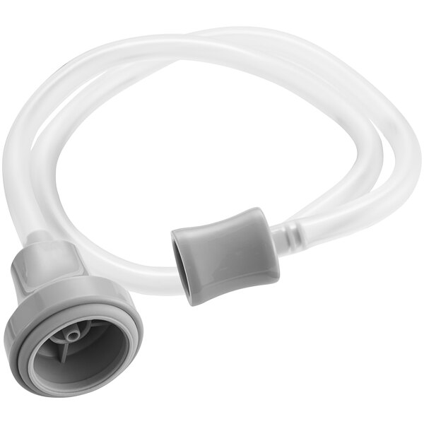 A white plastic tube with a grey connector, the Galaxy 186PHOSECH vacuum canister hose.