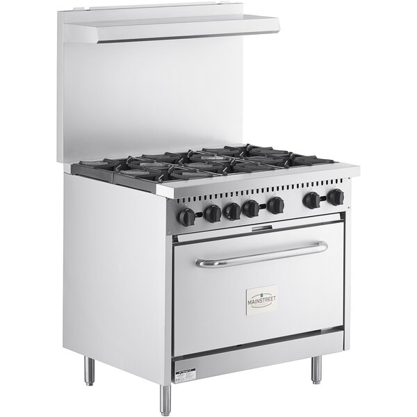 Main Street Equipment E36L Liquid Propane 6 Burner 36" Range with