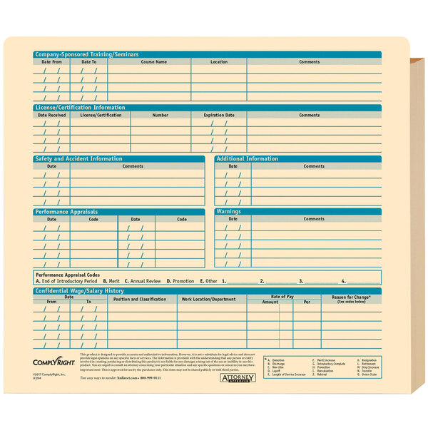 ComplyRight Confidential Employee Record Folders, 25 Pack - Secure HR Filing, 9.5" X 11.5" - View #2