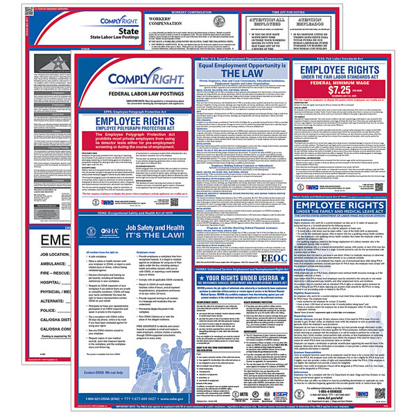 ComplyRight Federal / State 1 Year Labor Law Poster Service papers with text for Oklahoma.