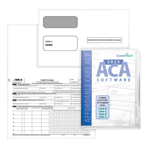 ComplyRight 1095-B Employee/Employer Copy Of Health Coverage Tax Forms with Envelopes and Software