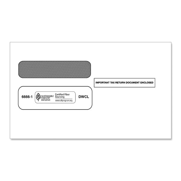 ComplyRight W2 Standard IRS Double Window Envelope for Continuous and
