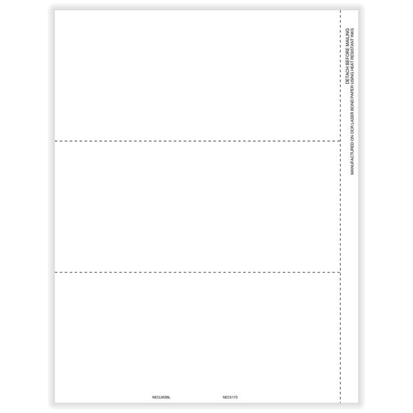 A white piece of paper with black lines forming three sections.