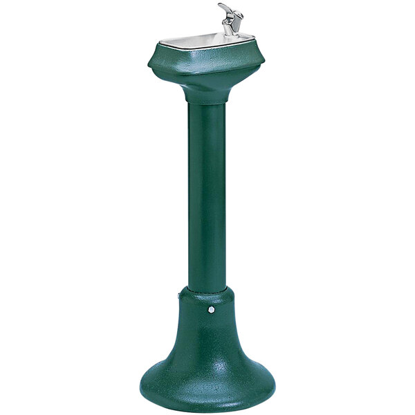 Halsey Taylor 4520-68 FTN 30" Forest Green Non-Filtered Outdoor Cast Iron Drinking Fountain