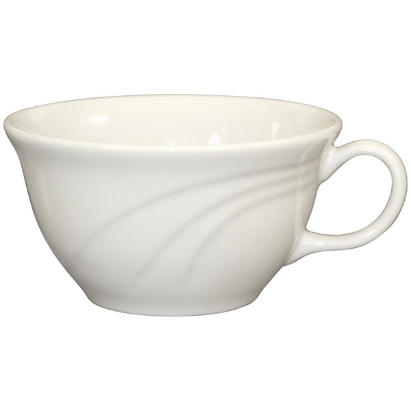 An International Tableware York ivory stoneware cup with a handle.