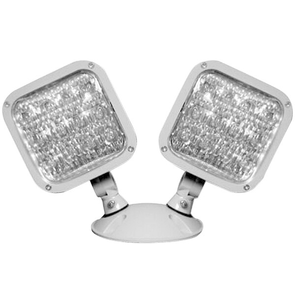 A pair of white square lights.