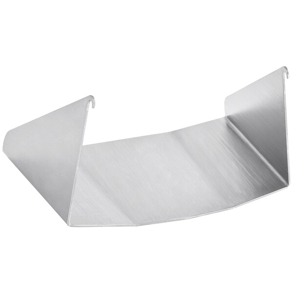 An Avantco metal ingredient chute with a handle.