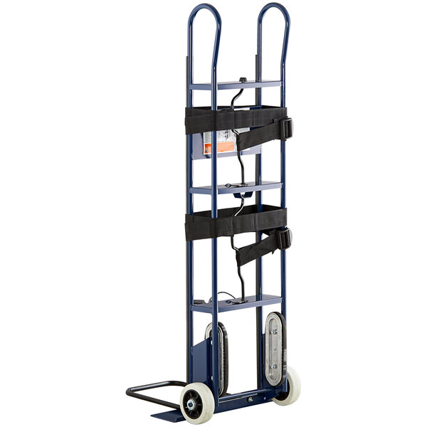 Lavex 600 lb. Blue Appliance Hand Truck with 6" x 2" Thermoplastic