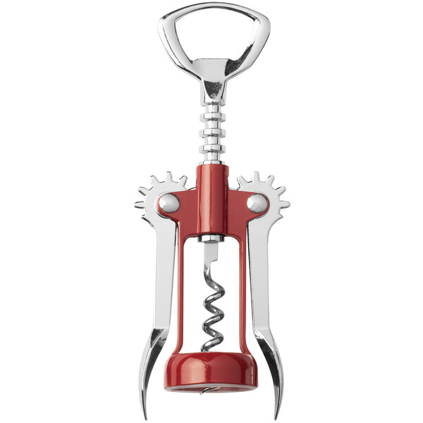 A Franmara Tavern red and silver wing corkscrew.
