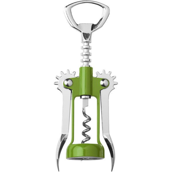 A Franmara Tavern lime green and silver wing corkscrew.