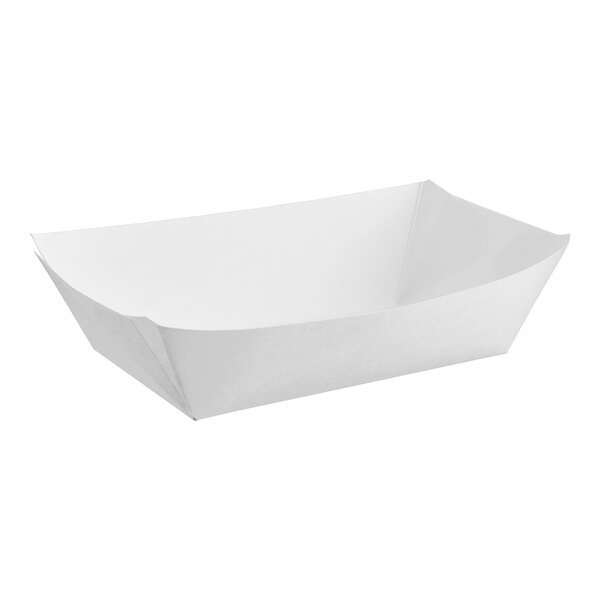 Dixie 5 lb. White Poly Coated Paper Food Tray 500/Case