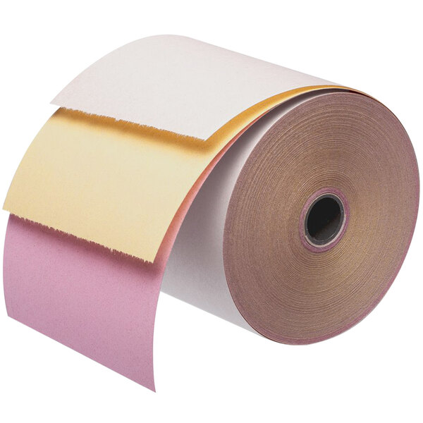 Point Plus 3" x 67' Carbonless 3Ply Cash Register POS Paper Roll 50/Case