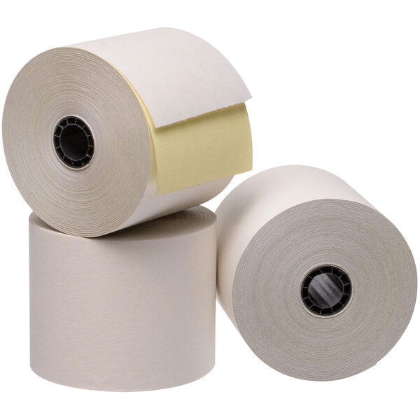 Point Plus 2 1/4" x 90' Carbonless 2Ply Cash Register POS Paper Roll