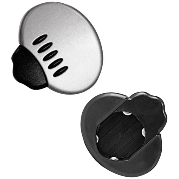A black and silver Franmara SwiftPull foil cutter with round holes.