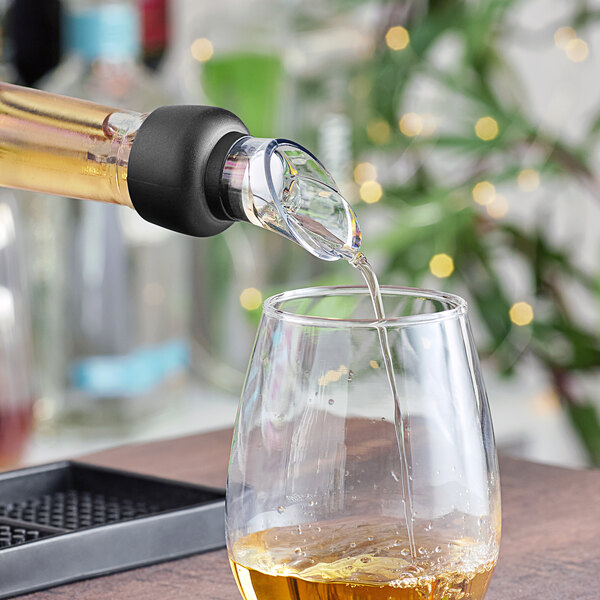 Franmara Black AutoClose Wine Pourer / Stopper with Spout 828901