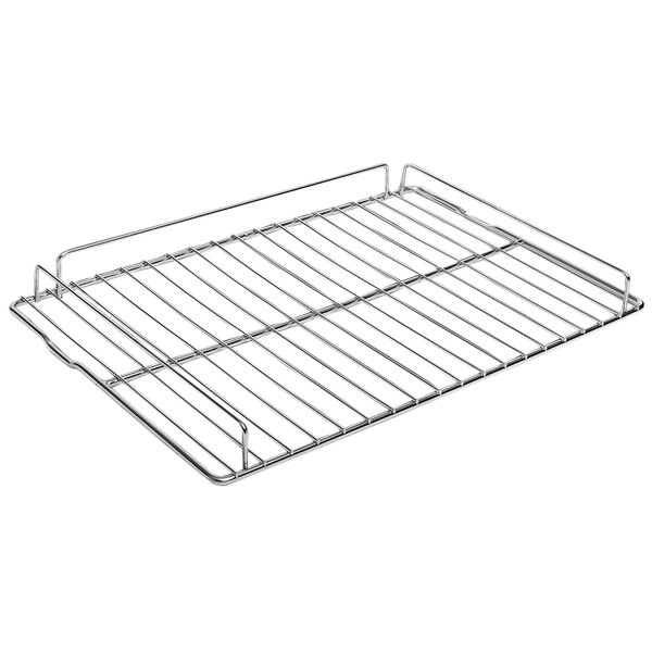 A metal shelf with a wire grid for a Dry Ager.