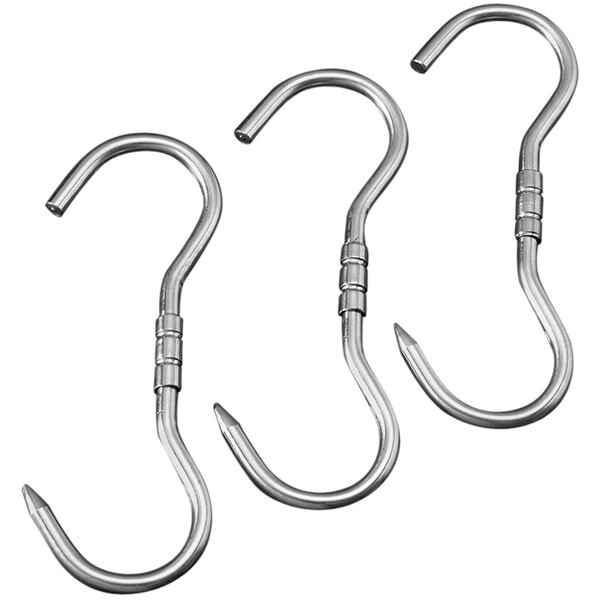 A set of 10 stainless steel hooks for a Dry Ager.