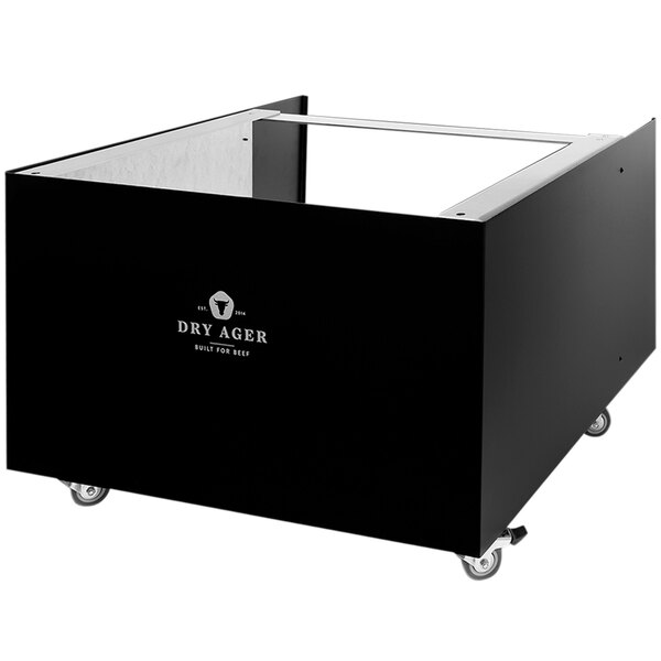 A black Dry Ager Podium with wheels.