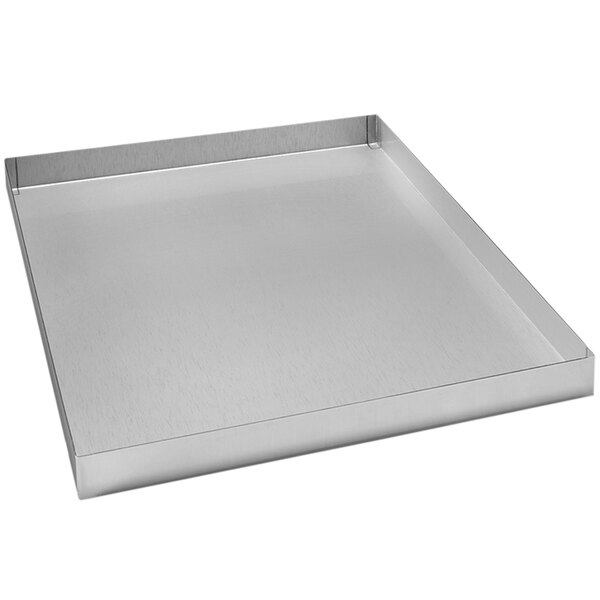 A silver rectangular Dry Ager salt tray with a lid.