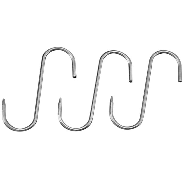 A group of Dry Ager S-hooks on a white background.