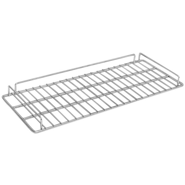 A stainless steel wire rack with a handle for a Dry Ager UX1500.