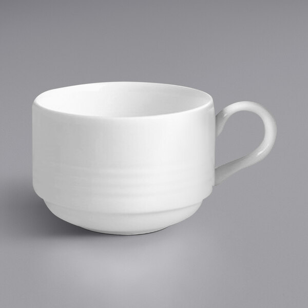 A RAK Porcelain ivory porcelain cup with a handle.