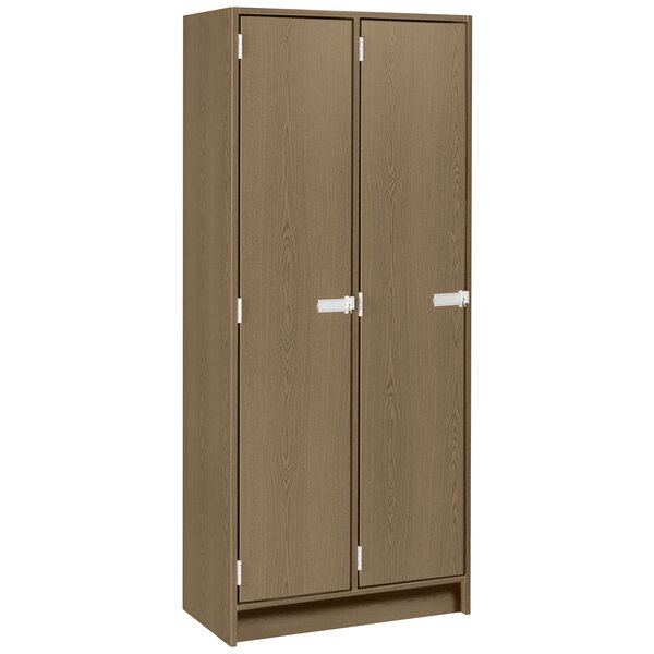 I.D. Systems 30" x 18" x 72" Roman Walnut Double Door Storage Locker