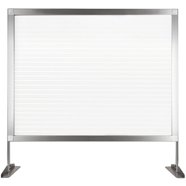 A clear fluted polycarbonate panel.