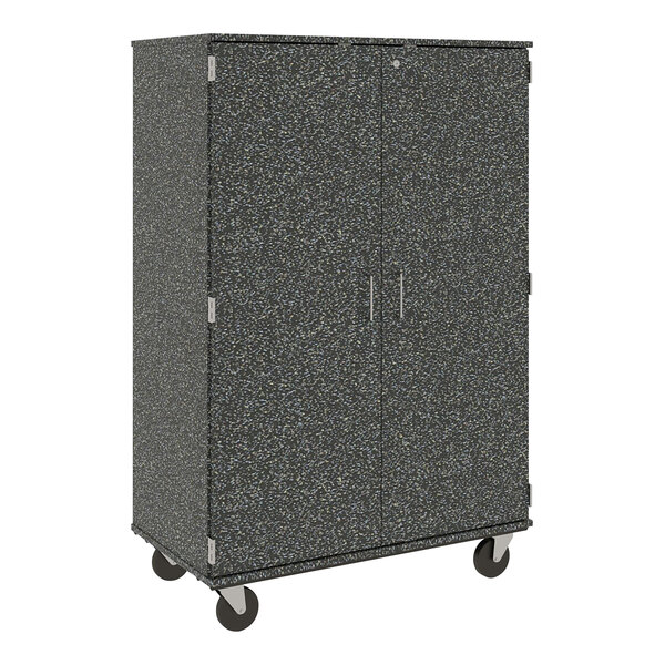 I.D. Systems 67" Tall Graphite Nebula Mobile Storage Cabinet with (36) 3" Bins 80243F67057
