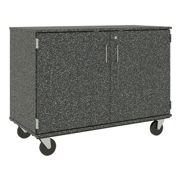 I.D. Systems 36" Tall Graphite Nebula Mobile Storage Cabinet with (18) 3 1/2" Trays 80275F36057