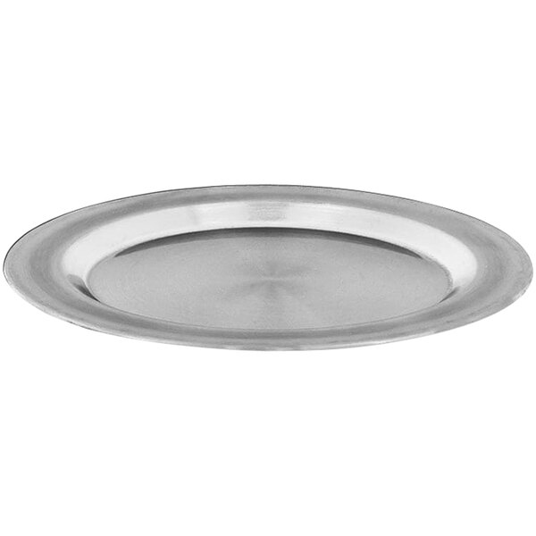 A Libbey stainless steel wine coaster with a circular rim.