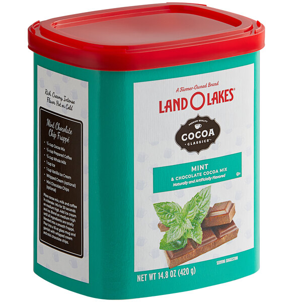 Land O Lakes Cocoa Classics Mint and Chocolate Cocoa Mix 14.8 oz. 6/Case