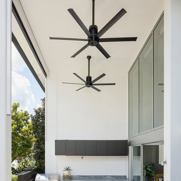 Black Aluminum Outdoor Ceiling Fan