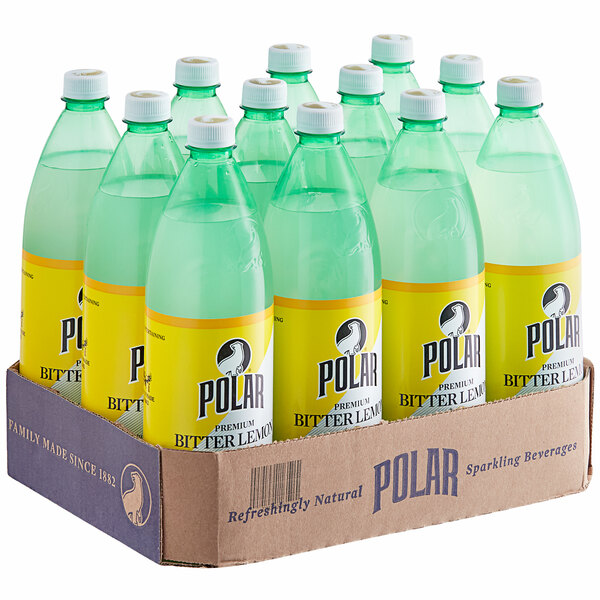 Polar Bitter Lemon Sparkling Citrus Mixer 1 Liter 12/Case