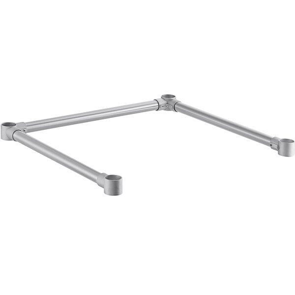 A metal bar with four holes for Regency Open Base Work Tables.