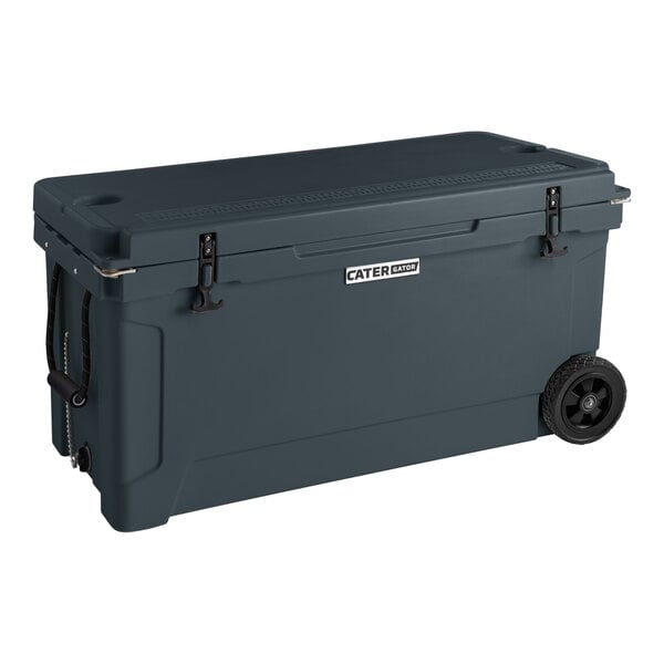 CaterGator CG100CHRW Charcoal 110 Qt. Mobile Rotomolded Extreme