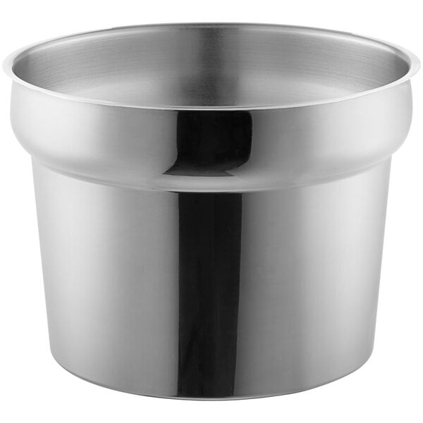 A silver bowl with a lid on a white background.