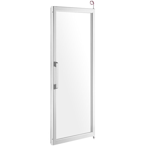 A white door with a glass panel for an Avantco GDC-12F.